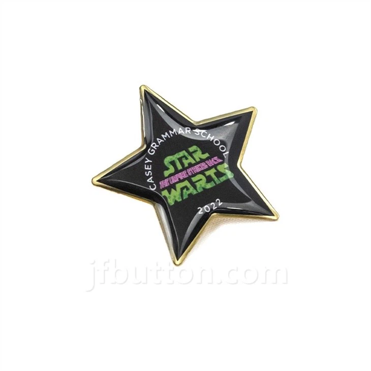 Gold Star Pin Badge