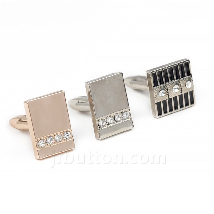 White Gold Cufflinks With Diamonds