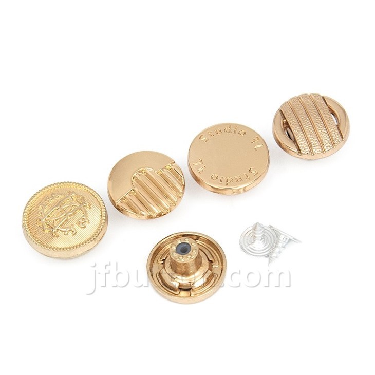 Metal Denim Jacket Buttons