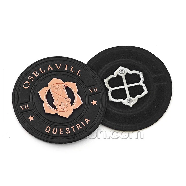 PU Leather Patch With Metal Label factory