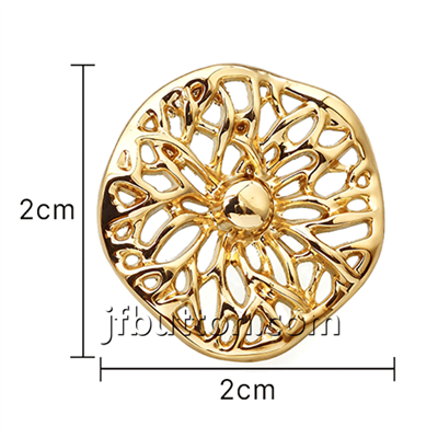 Dugme sa zlatnim šupljim listovima