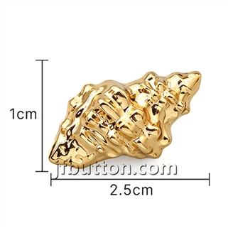 Mini Gold Conch dugme