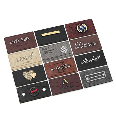 Pravokutna kožna zakrpa s logotipom